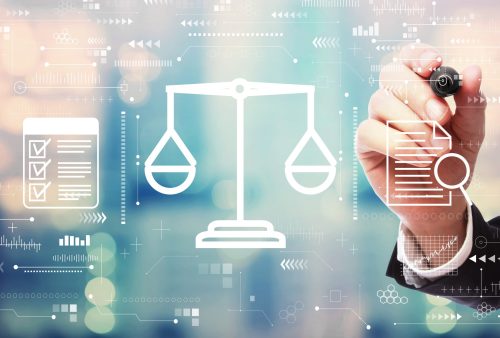 Legal advice service concept with businessman